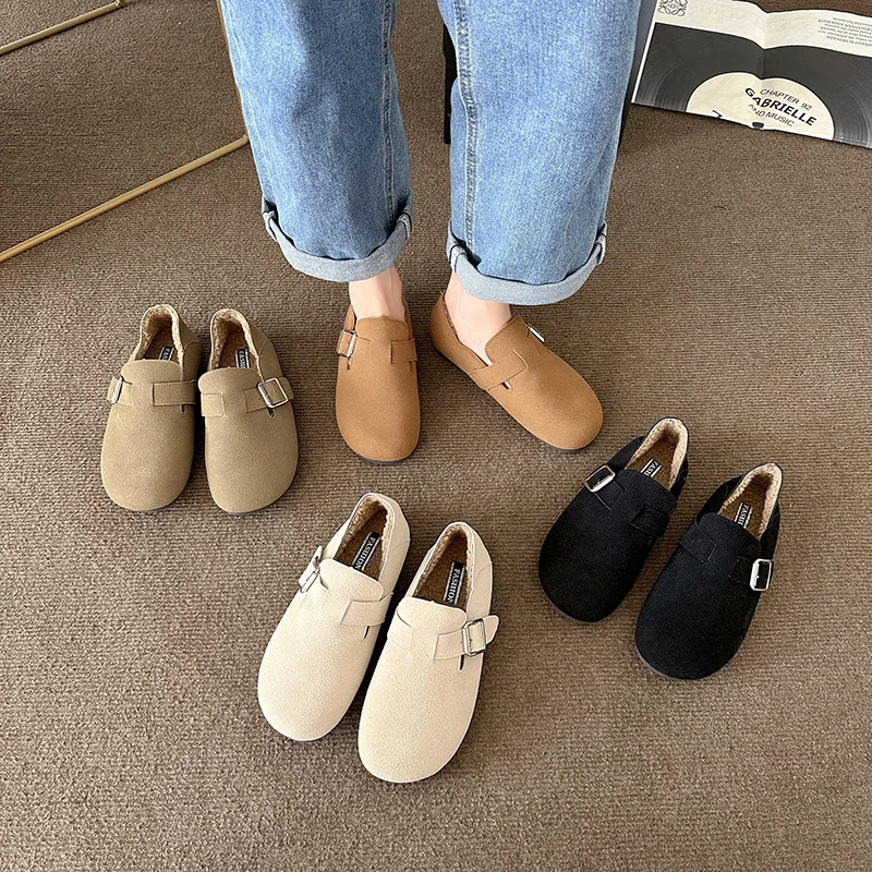 

Winter Shoes Women Casual Female Sneakers Flats Slip-on All-Match Round Toe Autumn Retro Dress Slip On New Fall Moccasin Slip-On