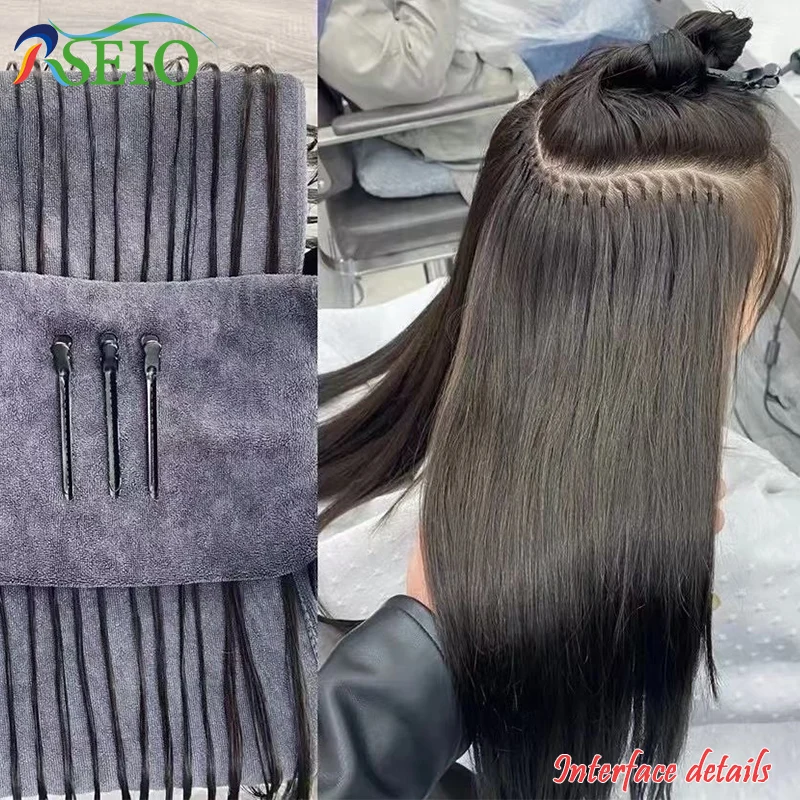 Натуральные человеческие волосы для наращивания RSEIO черные и коричневые 613