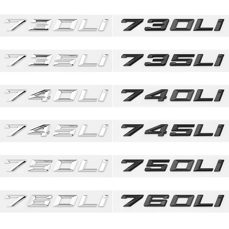 

ABS автомобильный задний багажник с буквами логотипа, эмблема, наклейка для BMW 7 серии 730Li 735Li 740Li 745Li 750Li 760Li E38 E65 E66 F01 F02