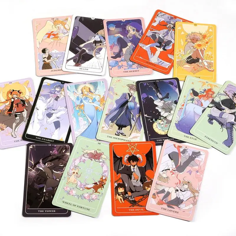 

Anime Tarot Cards Original Tarot Deck Game Craft Fortune Telling All English Vivid Tarot Deck For Beginners Family Anime Tarot