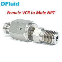 female vcr to male npt pipe fitting stainless steel 316 face seal fitting 18 14 38 12 inch high purity replace swagelok