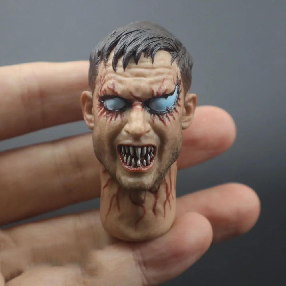 Горячая Распродажа 1/6 Мужская ужасная голова скульптура резьба Модель зомби зло может подойти 12 