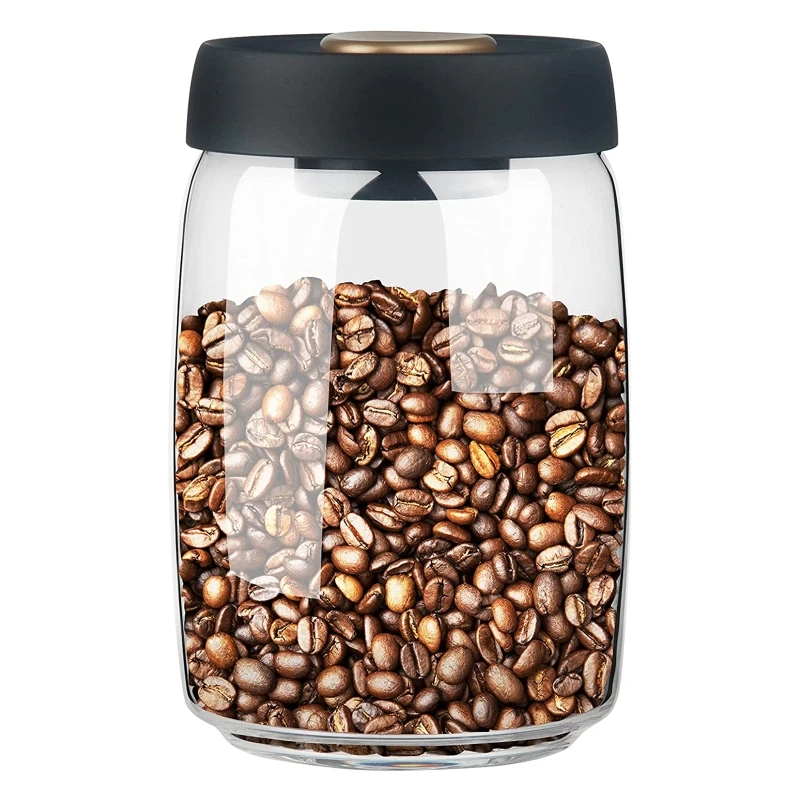 

Vaccum Glass Storage Jar with Lid 500/900/1200ml Large Capacity Container for Kitchen Canning Cereal Coffee Pasta Sugar