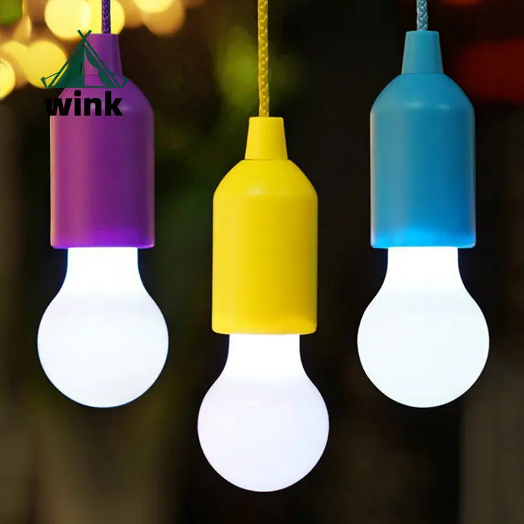 

Светодиодный портативный цветной светильник с натяжным тросом, ретро освещение для палатки, кемпинга, с кабелем, лампочка с кабелем, малень...