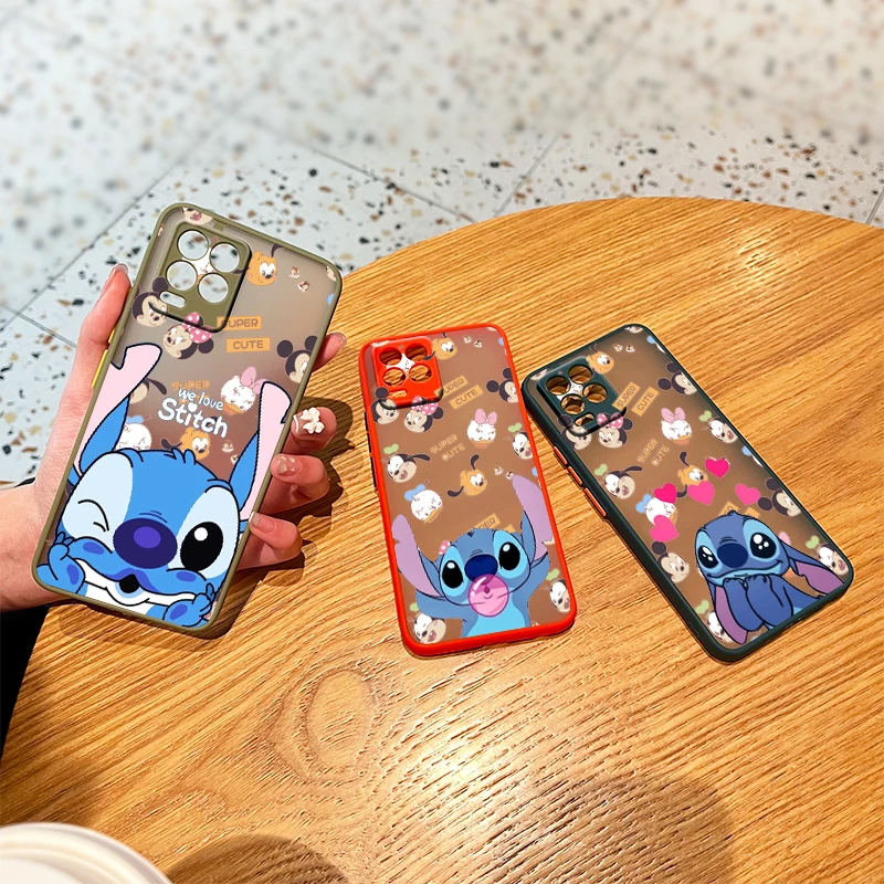 

Lilo & Stitch Disney Art For OPPO Reno7 6 Z 5 Find X2 Pro Plus A94 A74 A72 A53 A54 A93 A9 2020 Frosted Translucent Phone Case