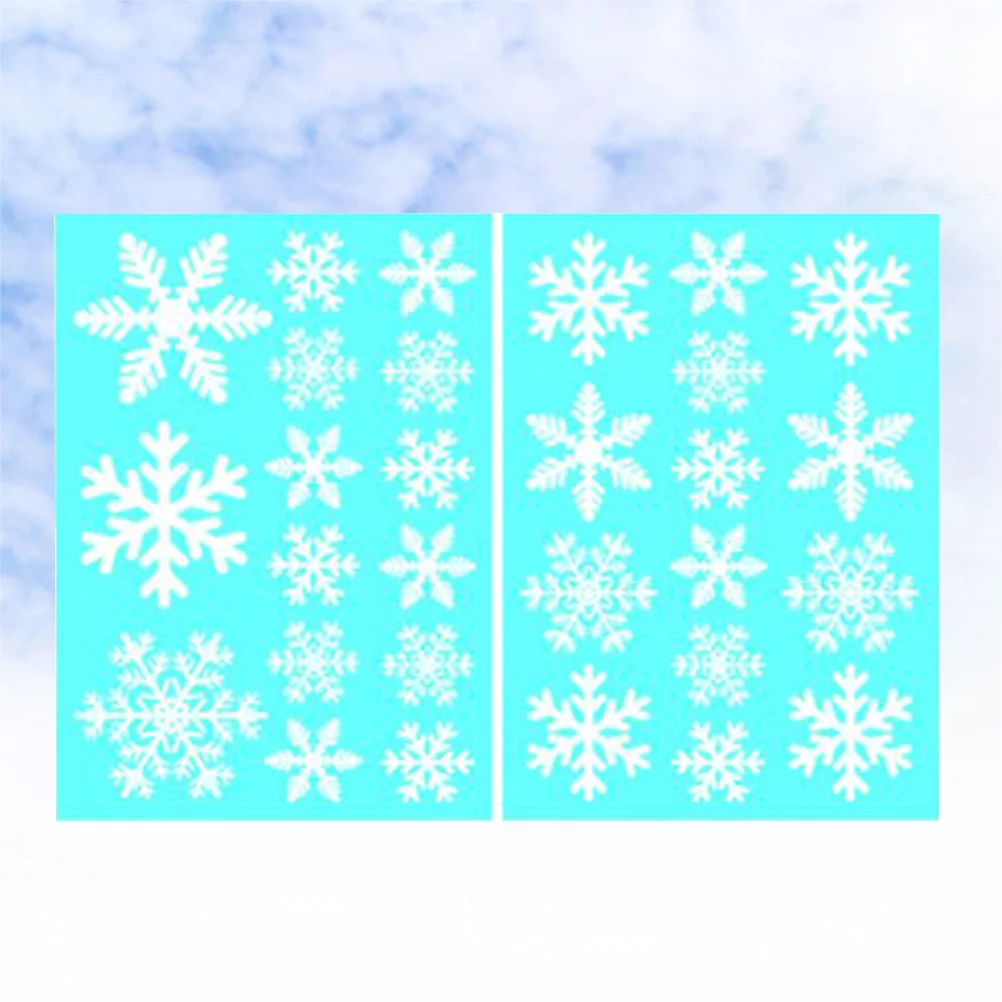

Window Christmas Clings Snowflakestickers Decals Holiday Sticker Winter Decoration Mirror Merry