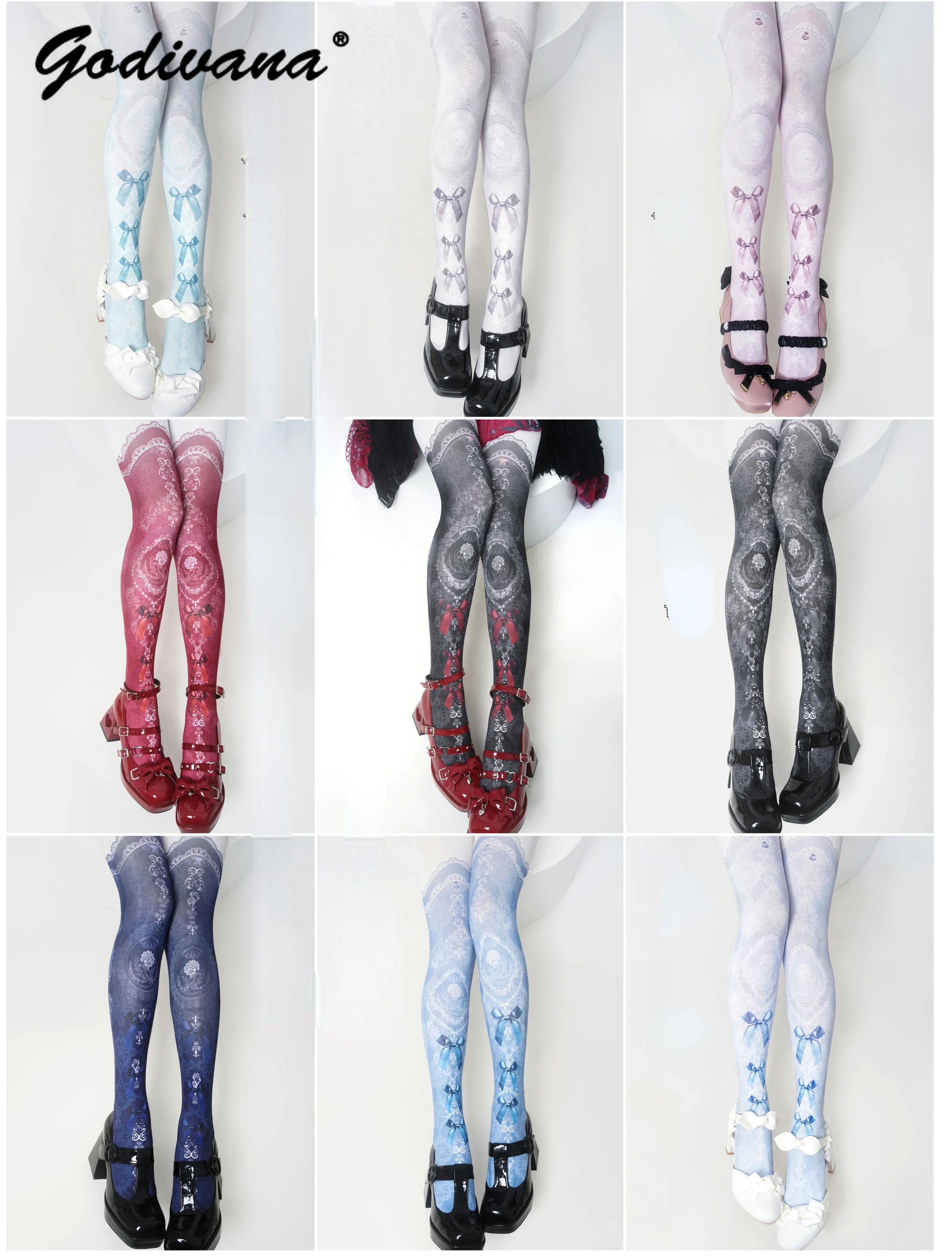 Женские кружевные леггинсы в японском стиле