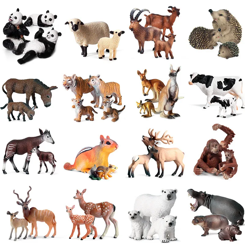 Имитация реалистичных диких животных в лесу фигурки модель экшн-модель твердый