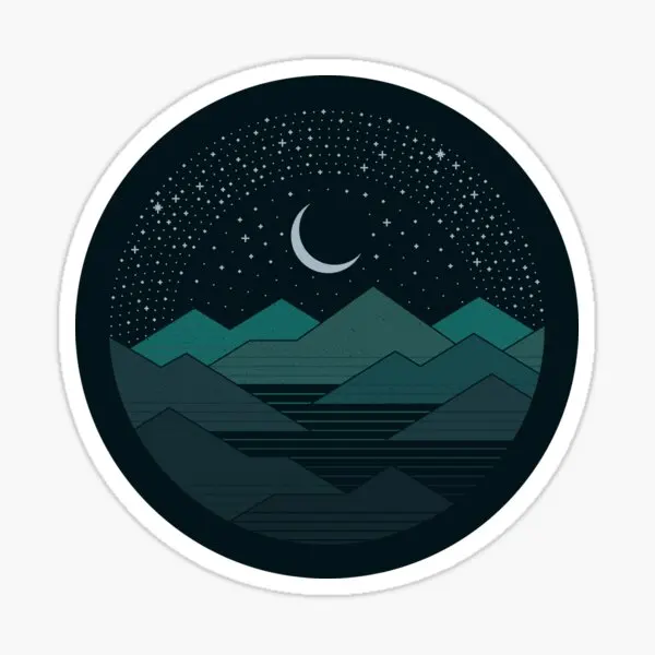 

Between The Mountains And The Stars 5PCS Stickers for Bumper Home Wall Cute Kid Car Print Room Background Window Anime Laptop