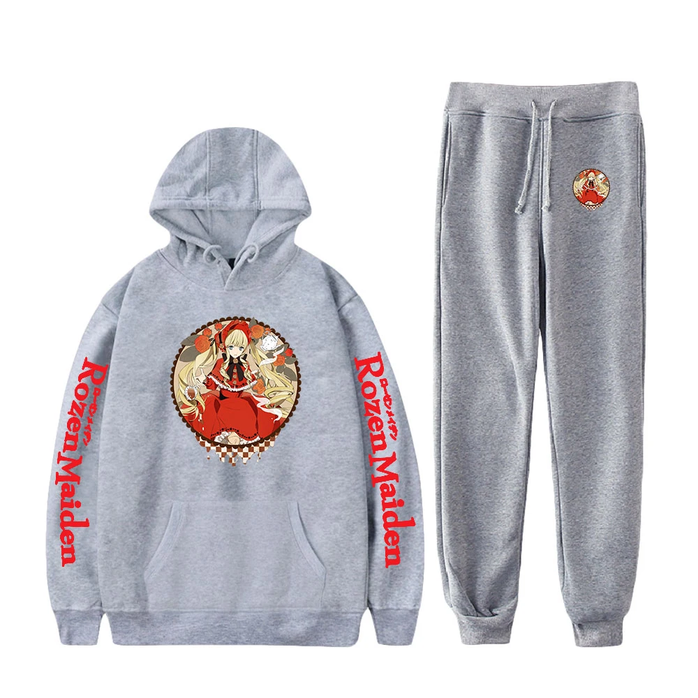 

2022 New Spring and Autumn Men's and Women's Hooded Sweater Sweatpants Set Fashion Sports Casual Printed Tops