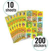 200pcs cartoon animal english reward sticker kids scrapbooking toys school teacher motivational stickers