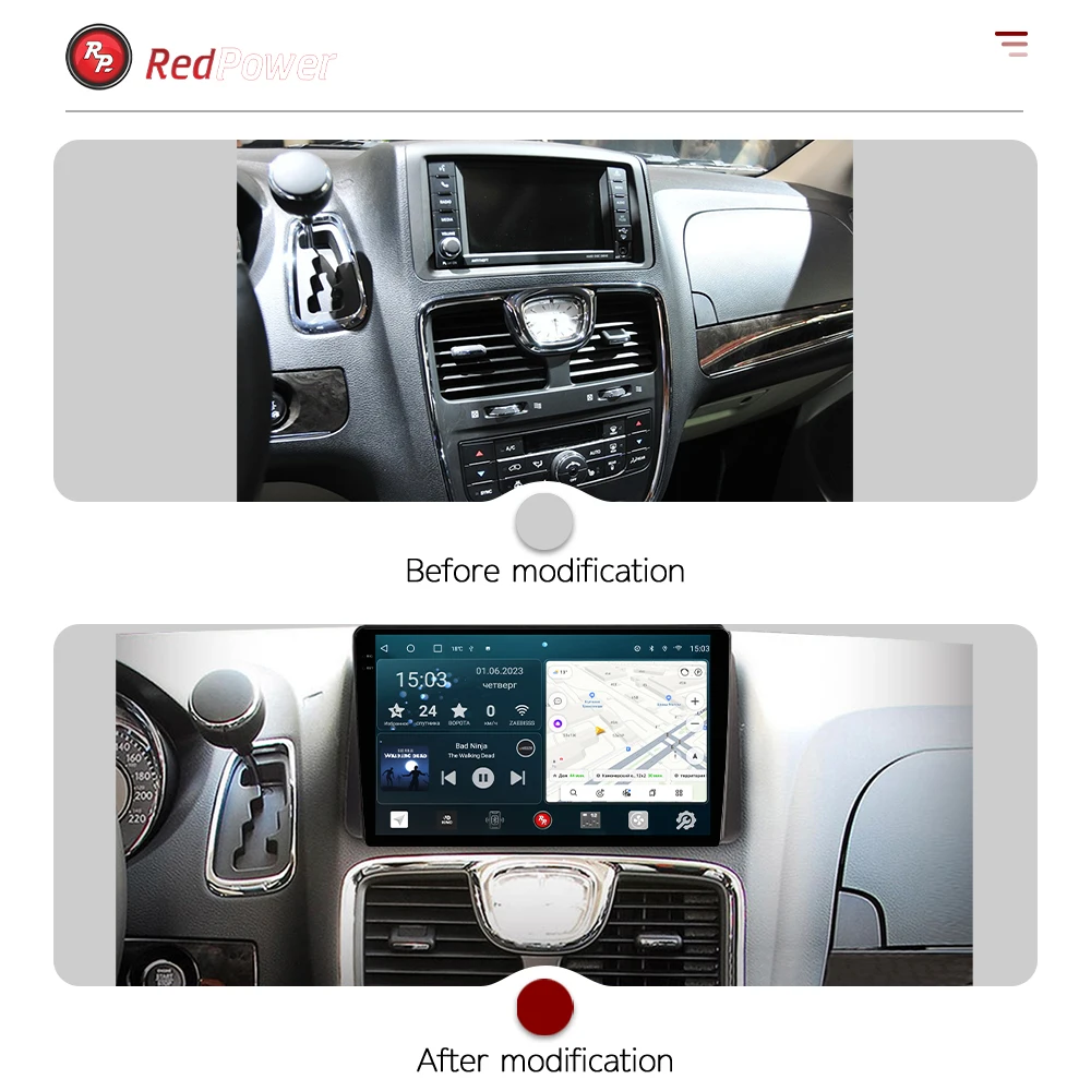 Автомагнитола 2K RedPower 75314 Hi-Fi для Chrysler Grand Voyager 5-поколение рестайлинг (09.2011-12.2015) Android