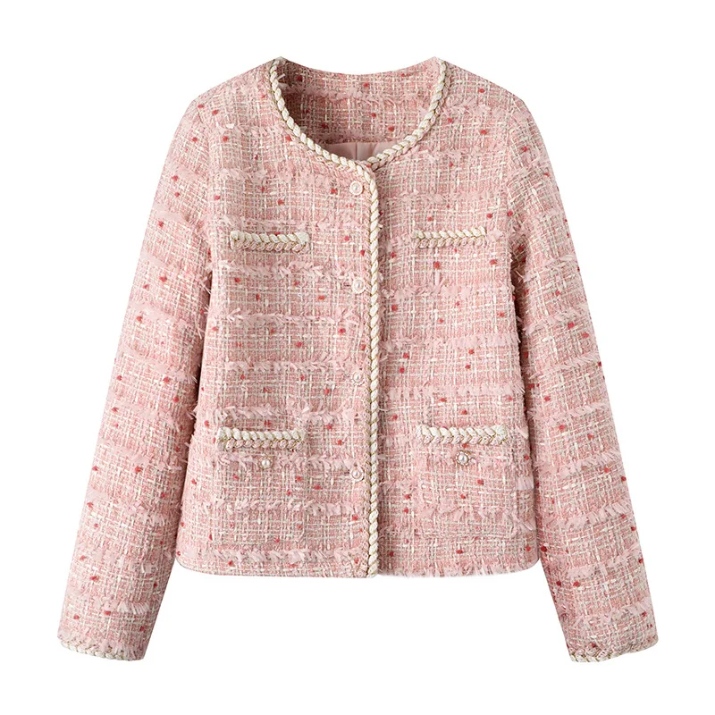 

New girl French tweed short in pink