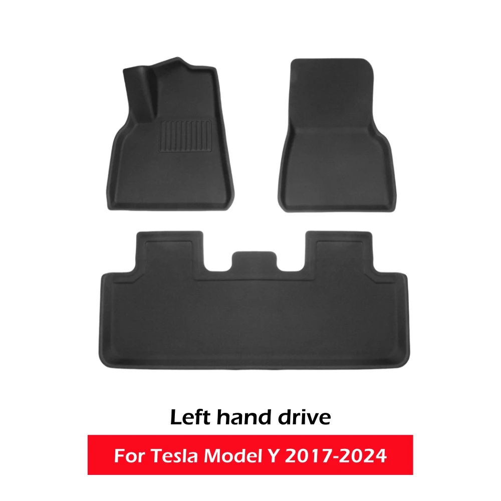 

3D напольные коврики для Tesla Model 3 Highland Model Y 2017 до 2024, всепогодные напольные коврики, коврики для багажника, водонепроницаемый коврик для груза
