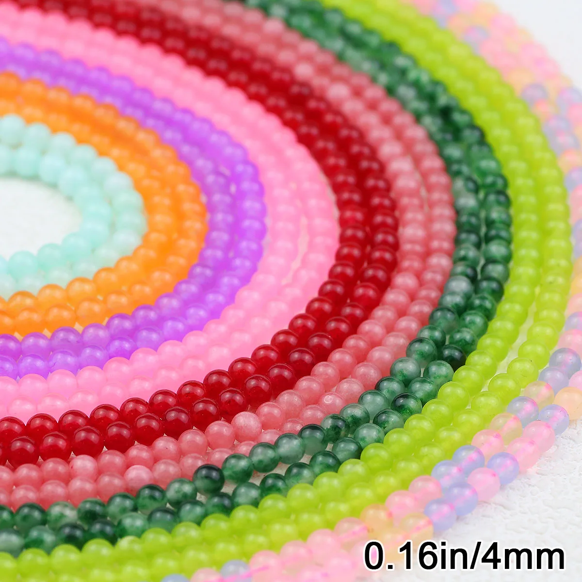 4MM натуральный халцедон камень свободные бусины круглые прокладки для ювелирных