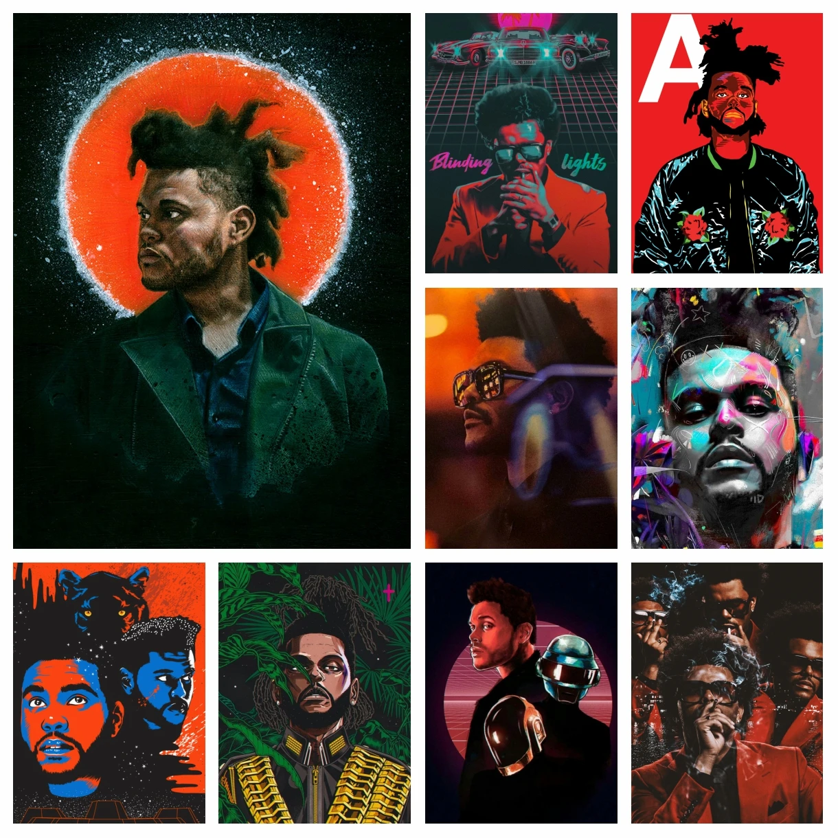 

DIY The Weeknd Full Diamond Art Painting Accessories Rap Music Star Cross Stitch Embroidery Complete Kit Mosaic Craft Home Decor