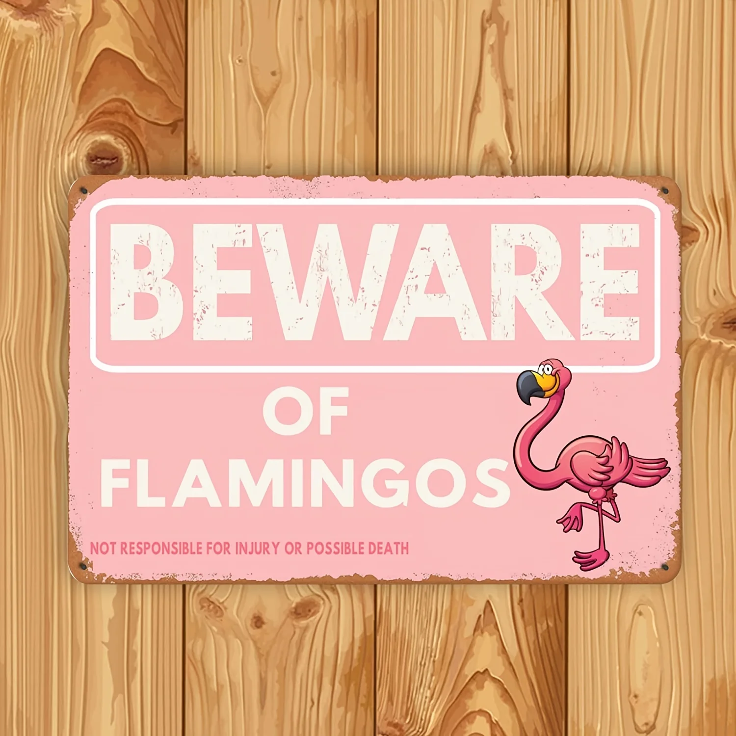

Flamingo Metal Signs Vintage Wall Decor For Home Kitchen Bar Patio Room Garage Retro Tin Poster Plaque 12x8 Inch