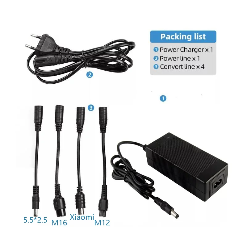 Electric Scooter Replacement Electric Charger for Xiaomi M365 42V 2A Output Scooter Charger 2 Wheel Self Balanced Hoverboard