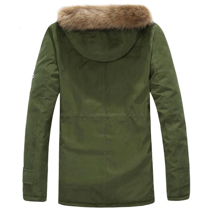 Covrlge Men Parka Coat 2018 Men's Warm Winter Jacket Men Slim Thicken Fur Hooded  Style Padded Male Hooded Coats S-4XL MWM066