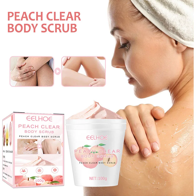 

100g New Niacinamide Body Scrub Ice Peach Exfoliating Smooth Nourish Moisturizing Whitening Pore Cleansing Lighten Melanin