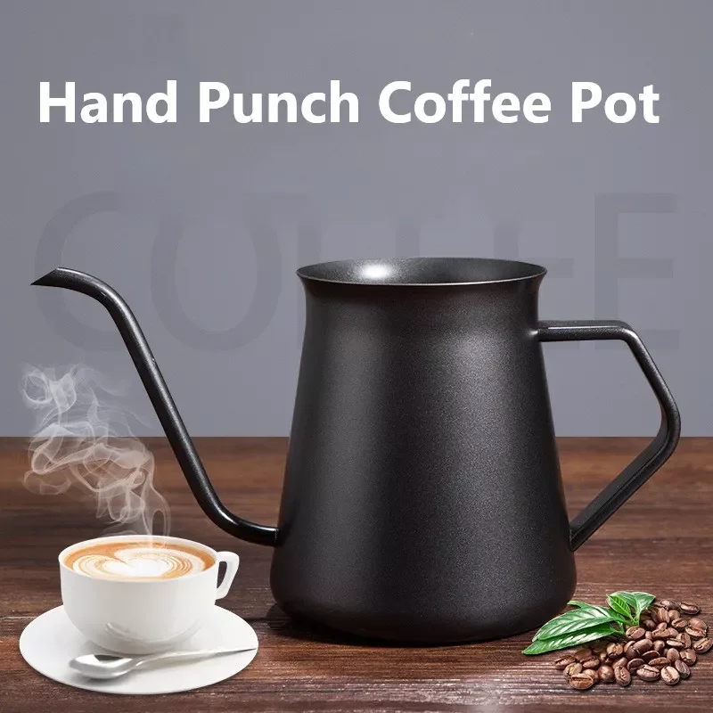 

Stainless Steel Drip Over Coffee Pot Tea Pot Kettle Gooseneck Moka Coffee Kettle Thickened Mouth Pot Home Kitchen Coffee Tools