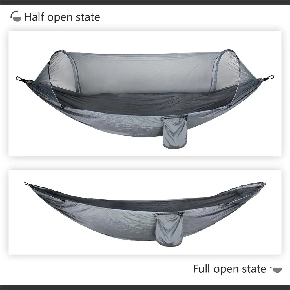 

Нейлоновая спальная кровать для походов с ремнями, автоматическое быстрое открытие, портативные гамаки для отдыха на природе, кемпинга, выж...