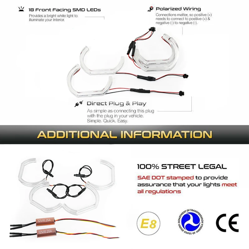 Ангельские глазки для BMW E46 светодиодный 2D Coupe Convertible 325ci 330ci ксеноновая фара DRL