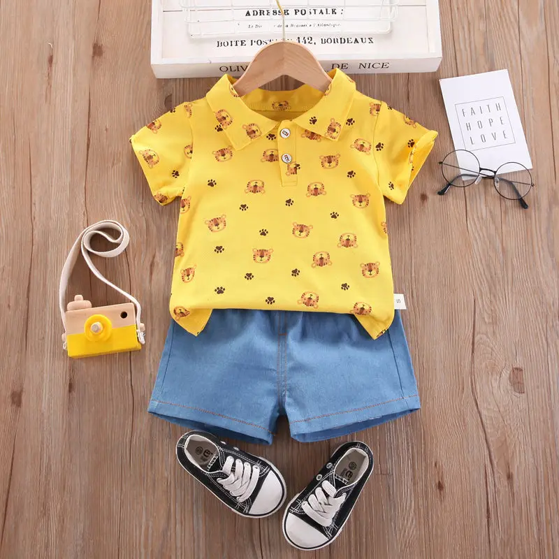 

2022 Kids Clothes Suit Summer Children Boy Girl Cartoon Bear T Shirt Shorts 2Pcs/sets Baby Toddler Clothing Infant 1 2 3 4 Years