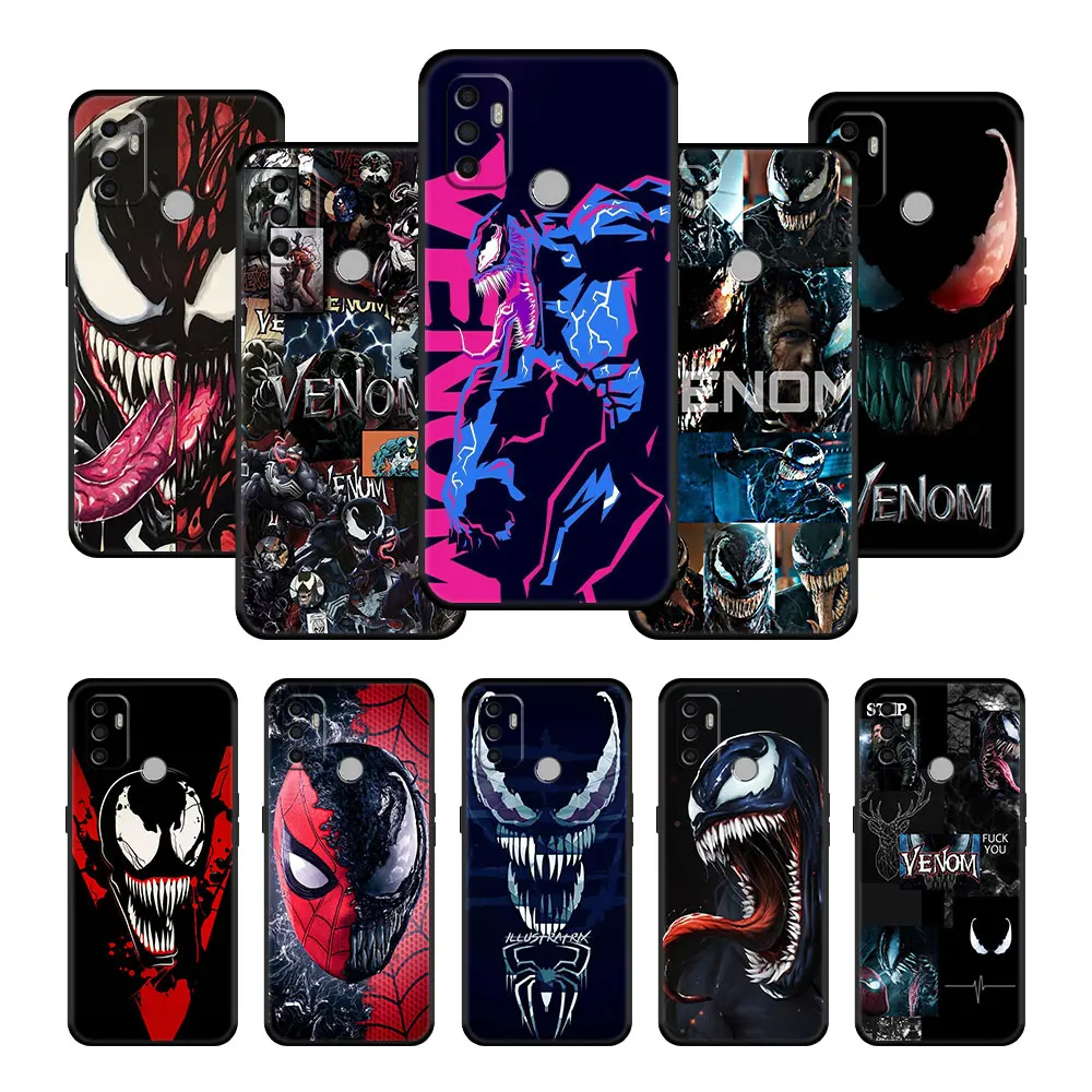 

Marvel Venom And Spiderman Phone Case Cover for Oppo A53s F19 A53 A74 A93 A54 A16s A15s A31 Matte Armor Shockproof Trend