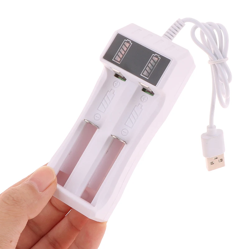 2 слота USB Dual 18650 Зарядка Перезаряжаемая литиевая батарея для 14500 Зарядное