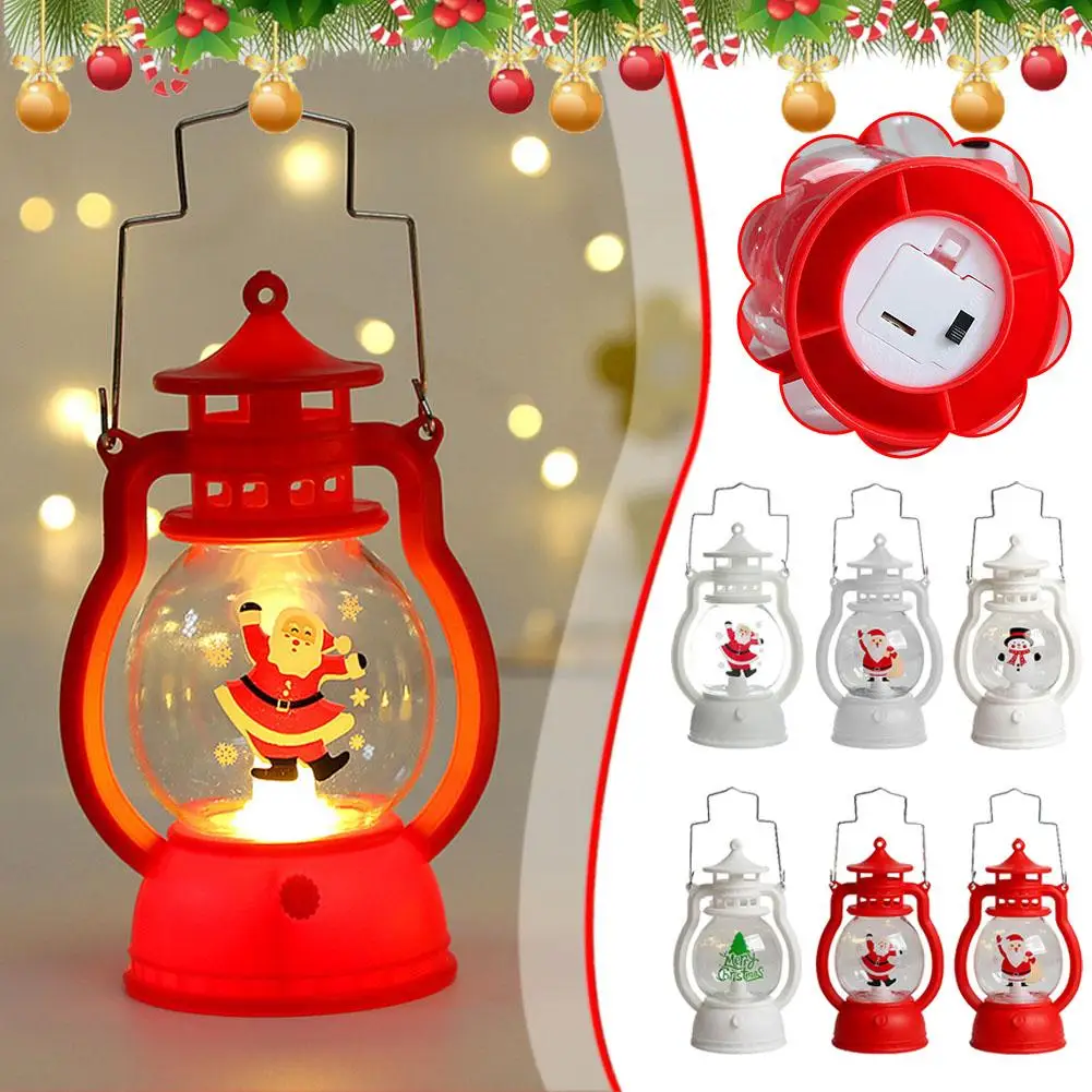 

LED Christmas Ornaments Lantern Light Santa Claus Merry Christmas Decorations For Home Xmas Navidad Noel Gift New Year V7O0
