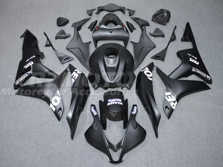

Комплект обтекателей из АБС-пластика для мотоцикла, подходит для HONDA CBR600RR F5 2007 2008 07 08, черный матовый репсол