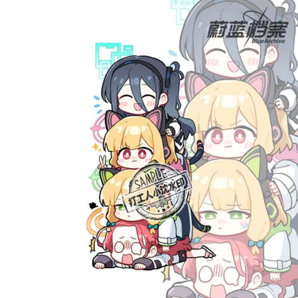 Синий архив Tenndou U Hanaoka Yuzu подставка аниме-фигурка прозрачная акриловая модель