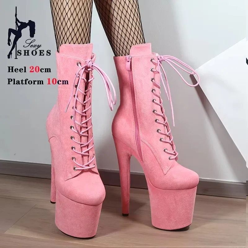 Женская обувь Ботильоны с ремешками Сексуальный боевой фетиш 8-дюймовый высокий