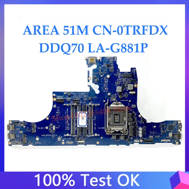 

CN-0TRFDX 0TRFDX TRFDX High Quality Mainboard For DELL AREA 51M Laptop Motherboard DDQ70 LA-G881P 100% Full Working Well