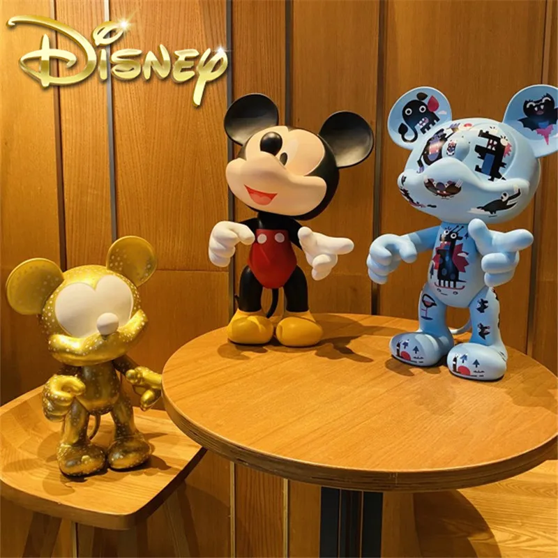 

40CM Disney Mickey Mouse Statue Large Storefront Anime Figure Cartoon Resin Sculpture Trendy Creative Decor Cute Ornament Gift