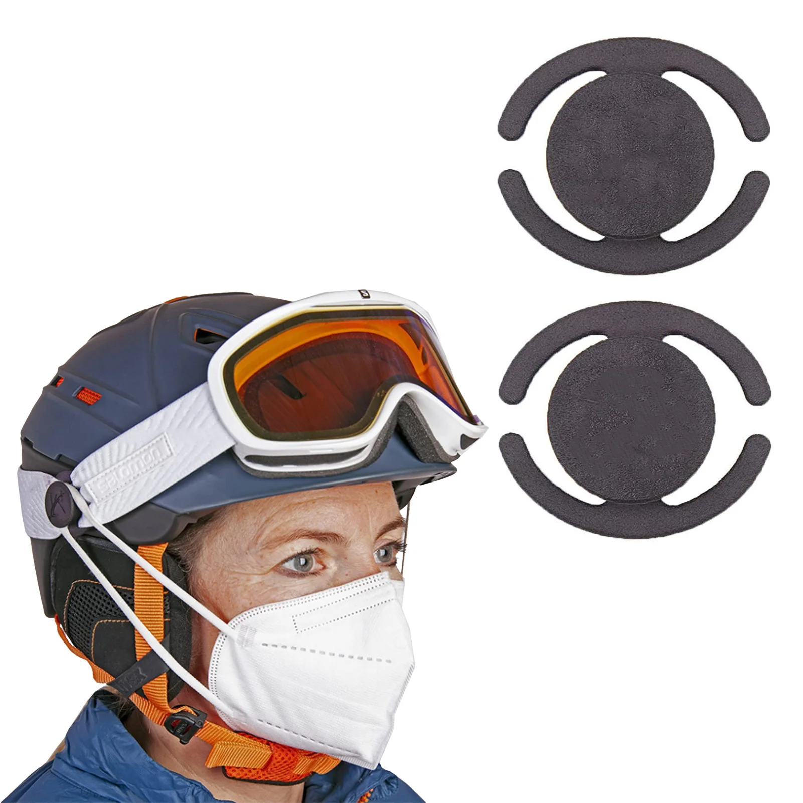 

1 пара зажимов для лыжного шлема, держатель для маски для лыжной доски, удлинитель для лыжной маски, защита для ушей для катания на лыжах, для ...