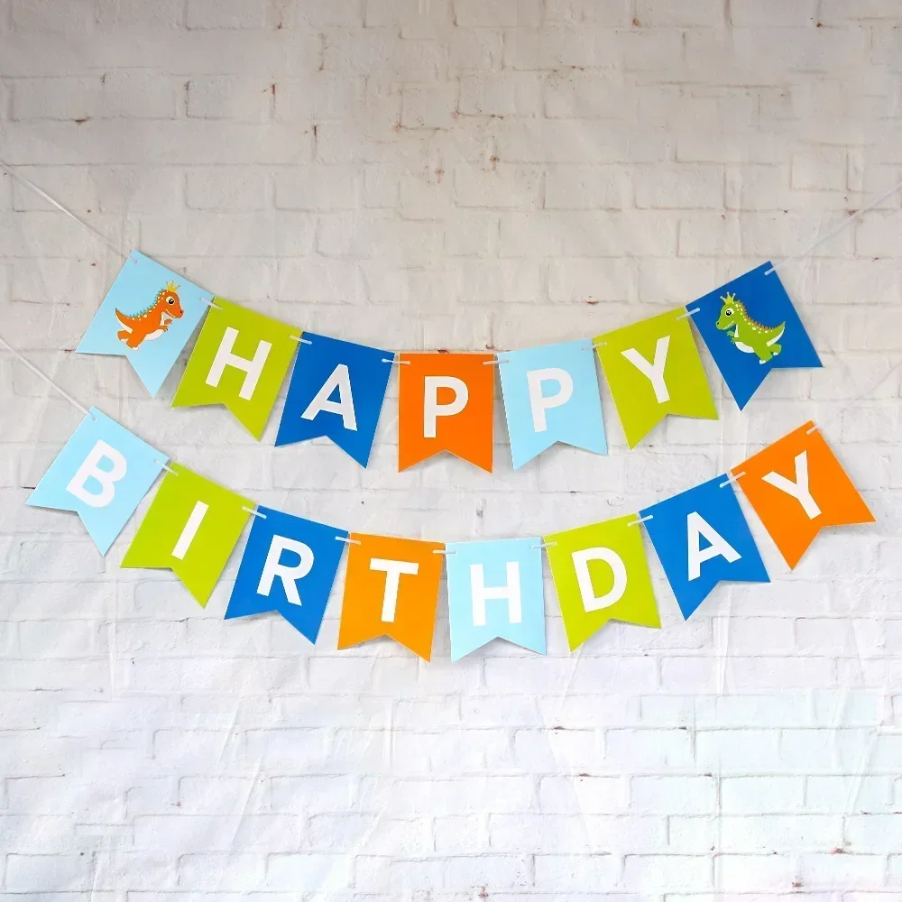 

Гирлянда с днем рождения динозавра ZQNYCY