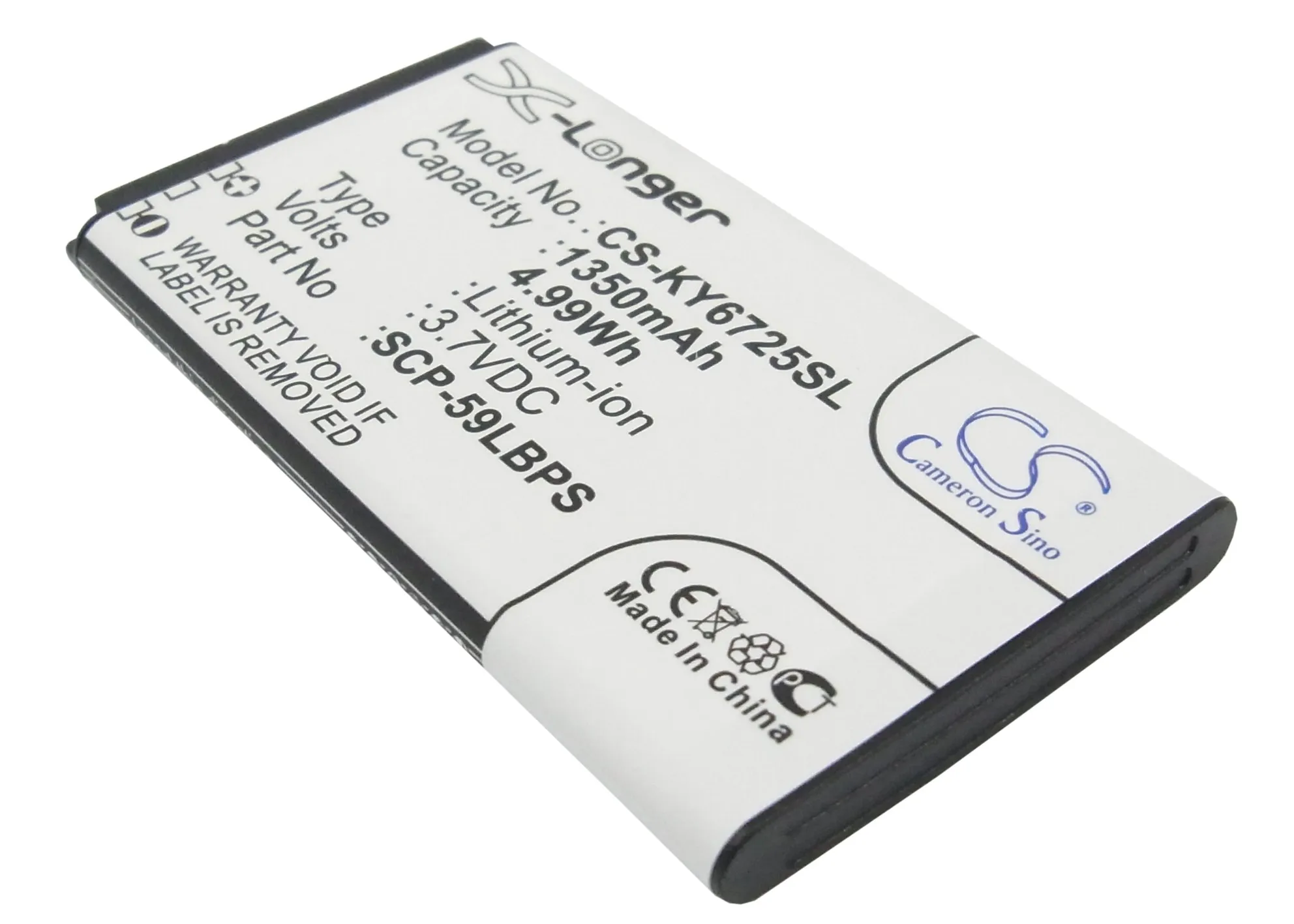 

1350mAh SCP-59LBPS Battery for Kyocera Hydro Icon C6725 Hydro Vibe Hydro Vibe 4G C6730 KYC6725AVB