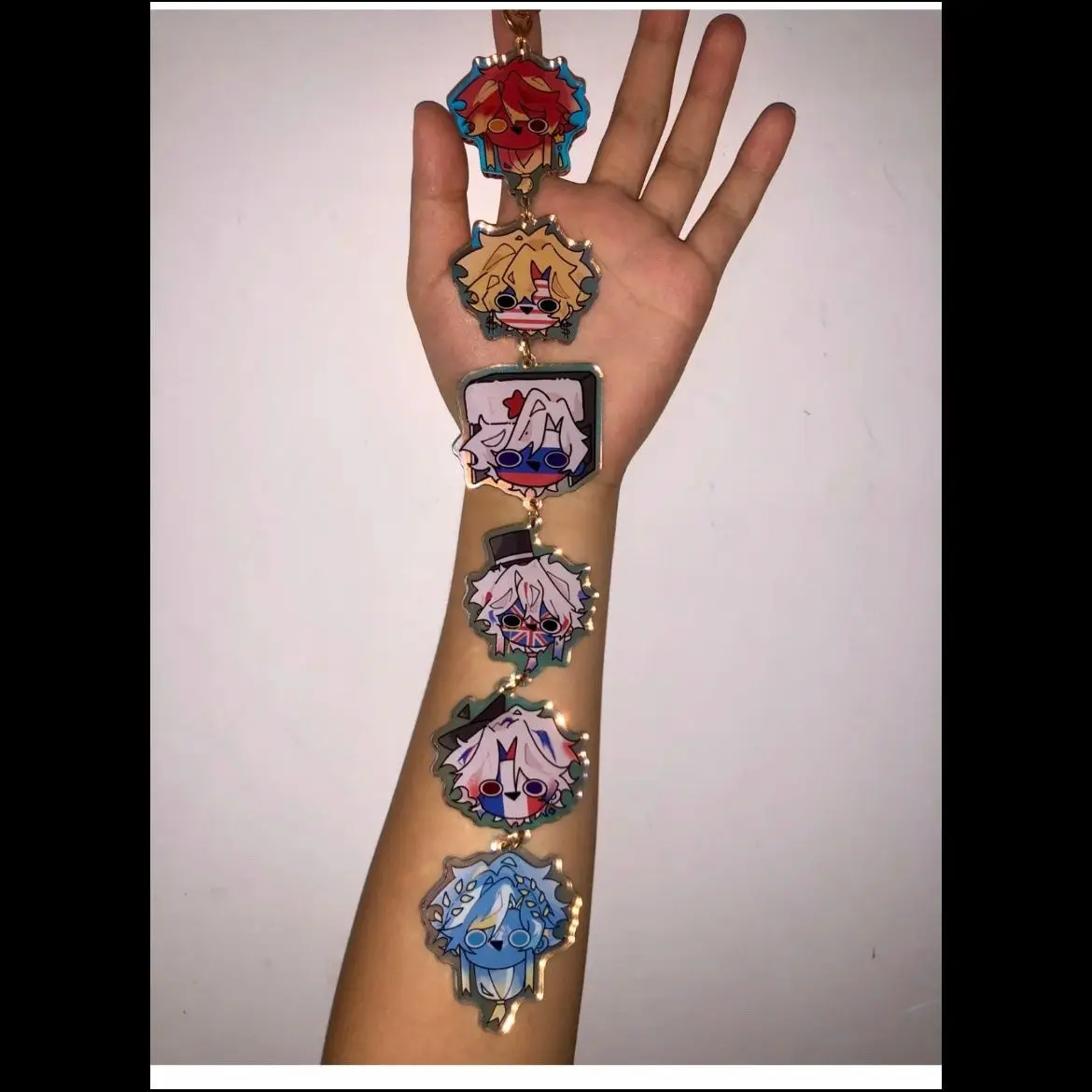 Брелок для ключей Countryhumans мужской брелок в стиле аниме женский акриловый кулон из