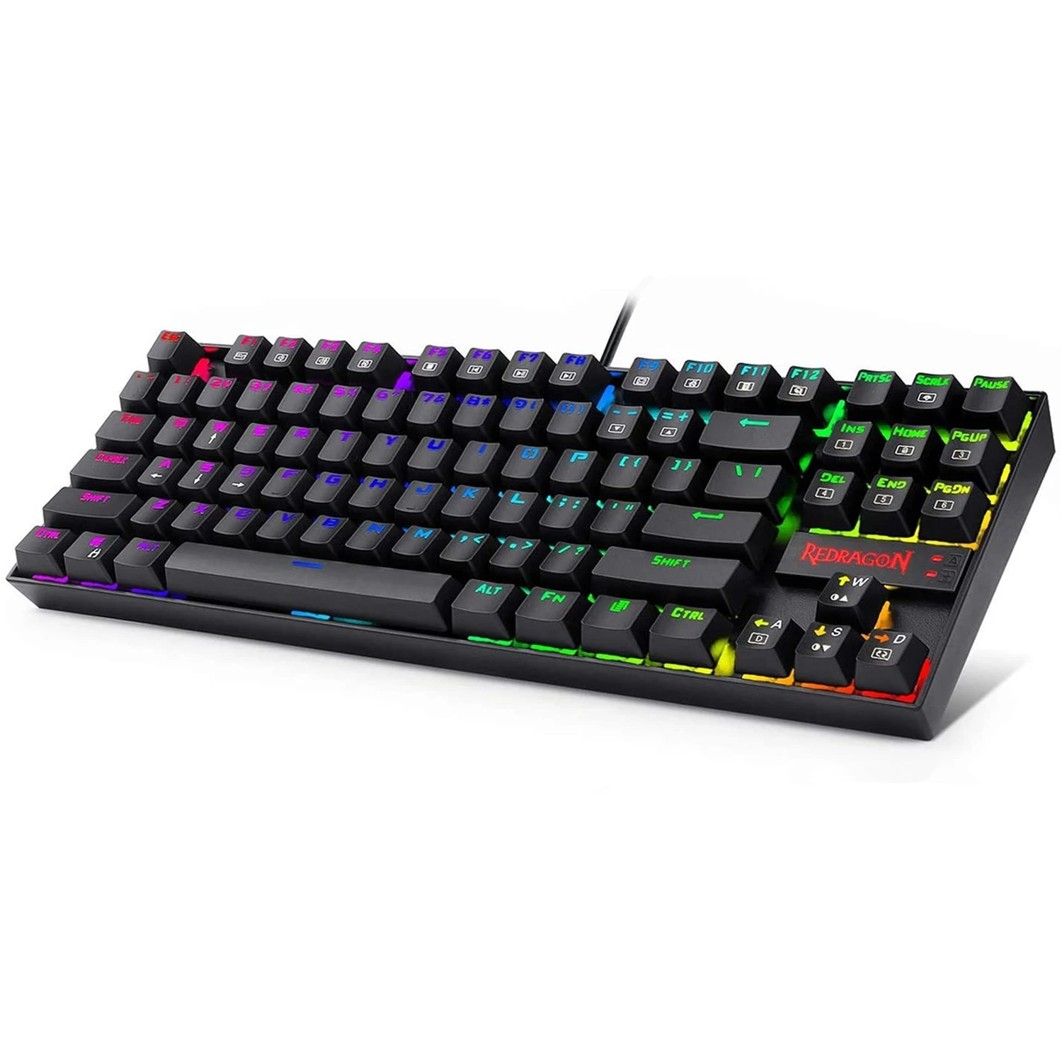 Redragon K552 Mechanical Gaming Keyboard 60% Compact 87 Key Kumara Wired Cherry MX Blue Switches Equivalent for Windows PC Gamer