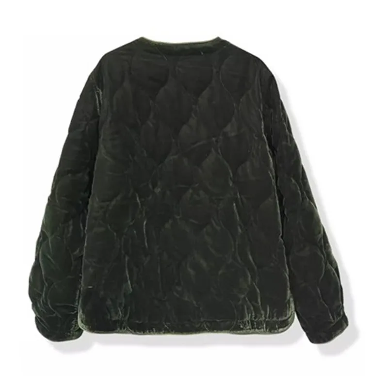 Женская куртка Limiguyue зеленая бархатная