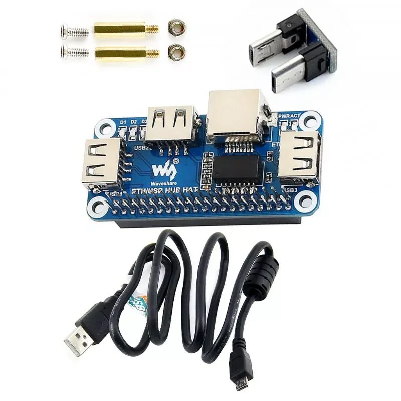 

1pcs Raspberry Pi 4B/Zero W USB to Ethernet RJ45 Ne twork Port USB HUB Hub