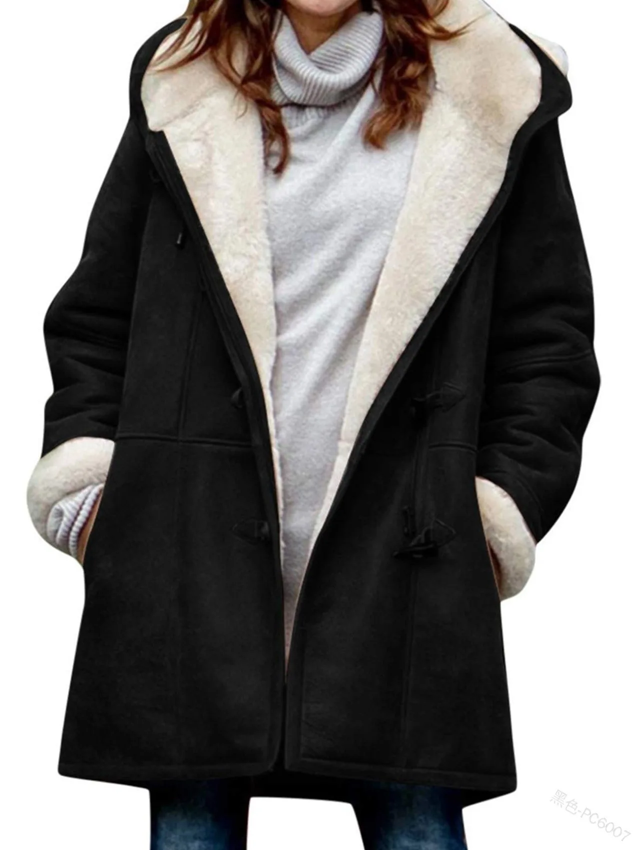 2022 Autumn and Winter Warm Jacket, New Top Plus Fleece Collar Pocket Women's Coat