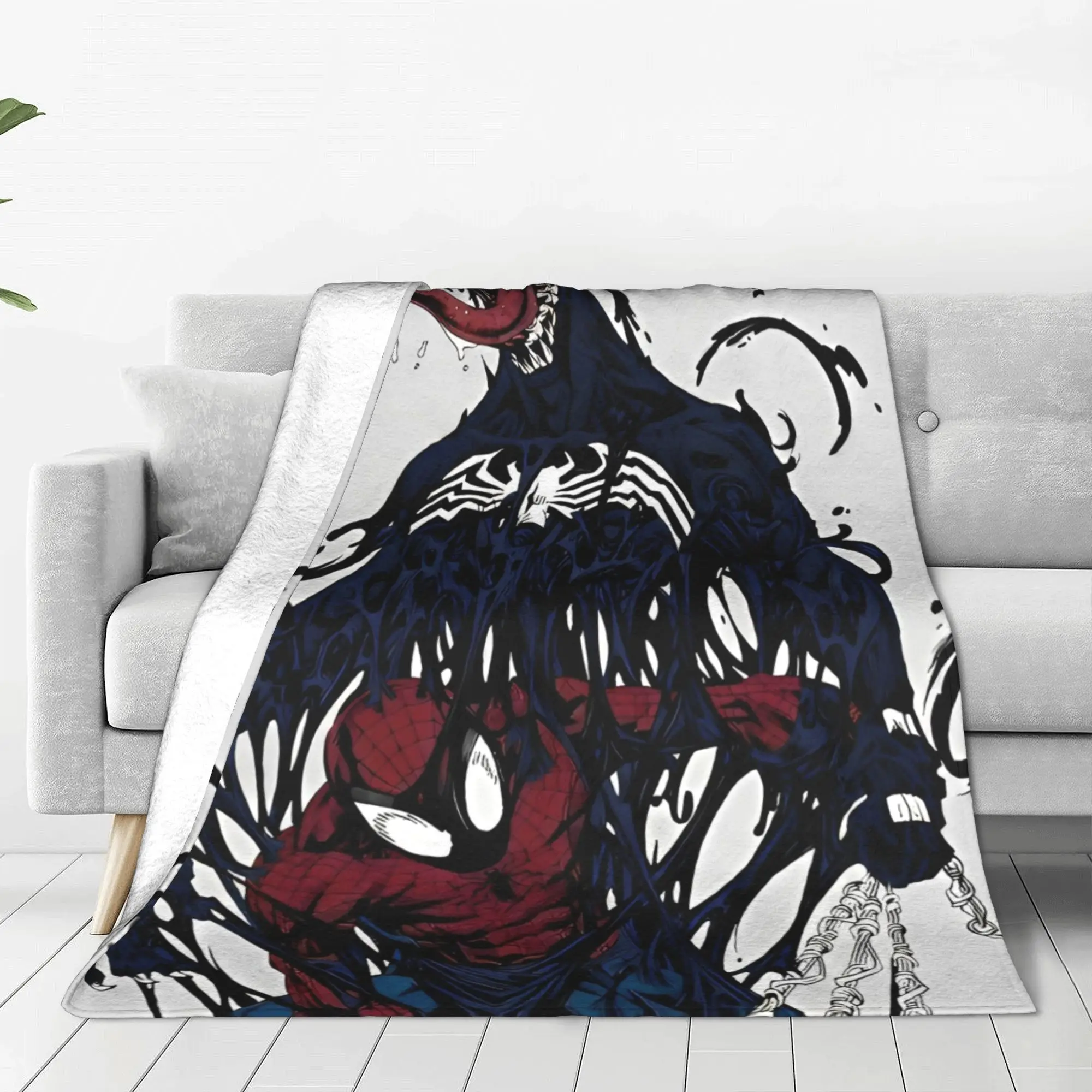 Фланелевые одеяла Rising Spider Venom Symbiote винтажное одеяло для дома плюшевое тонкое 125*100