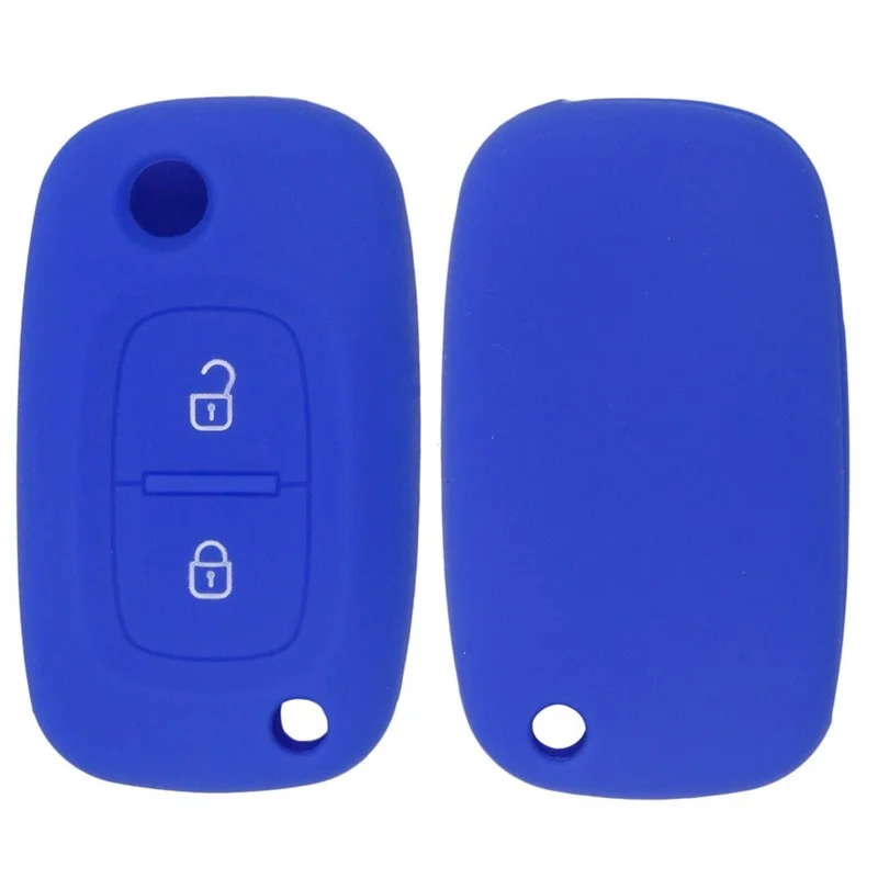 

Silicone Car Key Cover Case for Renault Modus Clio Megane Kangoo Auto 2 Buttons Flip Fold Remote Key Cover Protector