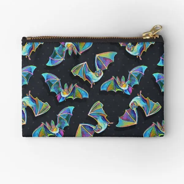 

Psychedelic Bat Pattern By Robert Phelps Zipper Pouches Pocket Panties Wallet Cosmetic Women Coin Storage Underwear Packaging