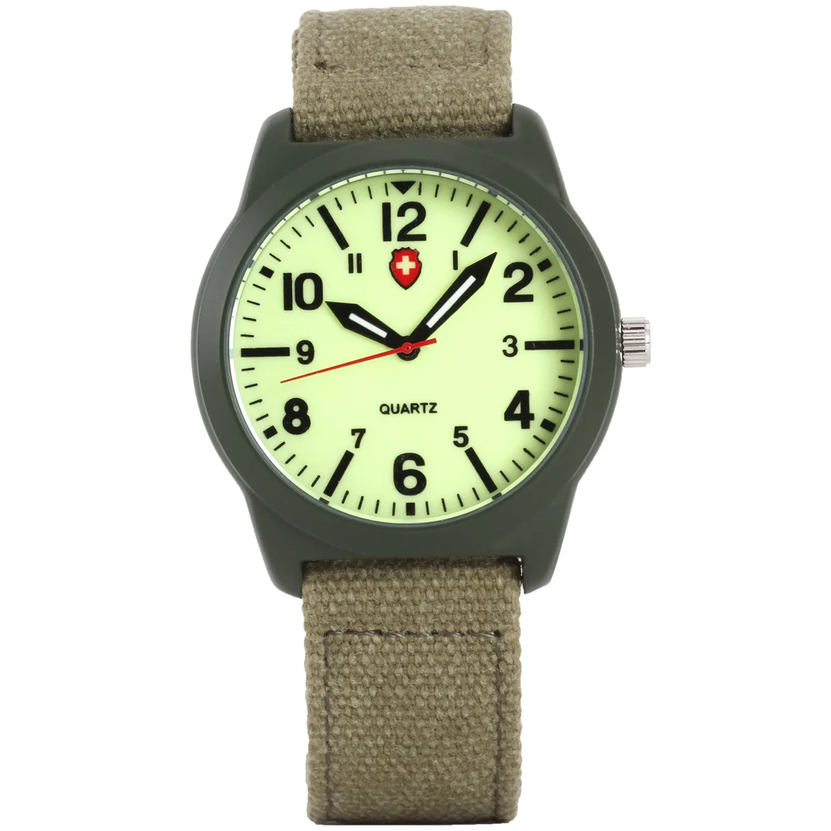 2023 new fashion hot selling simple canvas belt luminous men's and women's watches quartz watch