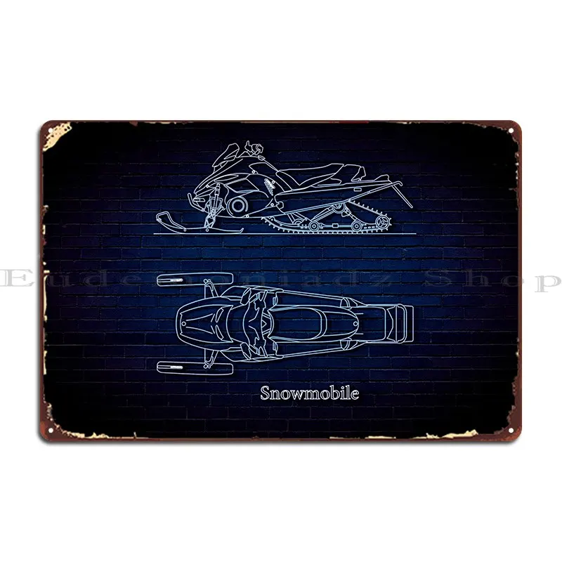 

Snowmobile Metal Plaque Poster Wall Decor Painting Cinema Customize Cinema Tin Sign Poster