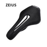 zeius bicycle 3d printed seat carbon fiber rails ultra light 162g hollow comfort road bike mountain bike honeycomb pad